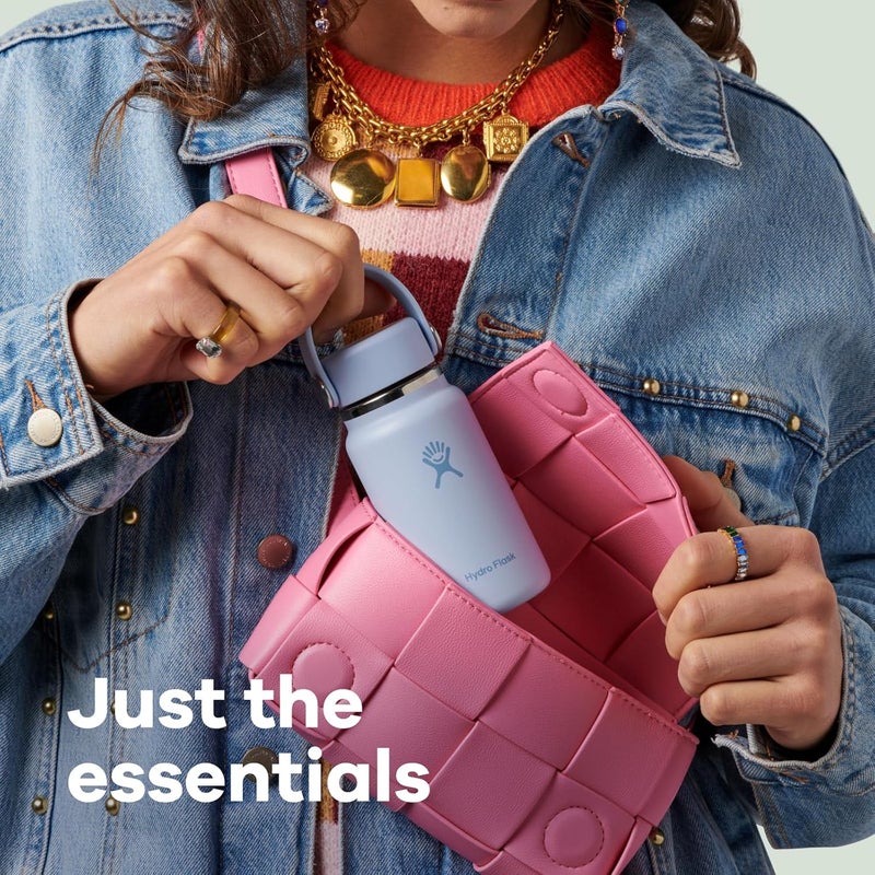 Hydro Flask زجاجة صغيرة - زجاجة محمولة أو جيب مانعة للتسرب - زجاجة ماء معزولة صغيرة 6.7 أونصة ريف - Image 3